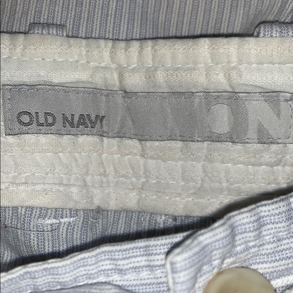 White & Pale Blue Striped Shorts *2 for $5* - Picture 6 of 8
